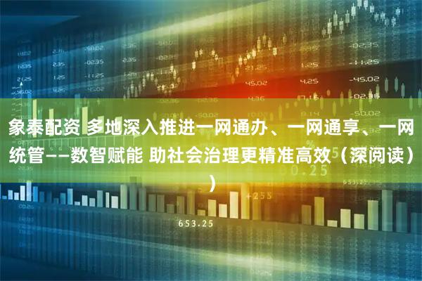 象泰配资 多地深入推进一网通办、一网通享、一网统管——数智赋能 助社会治理更精准高效（深阅读）